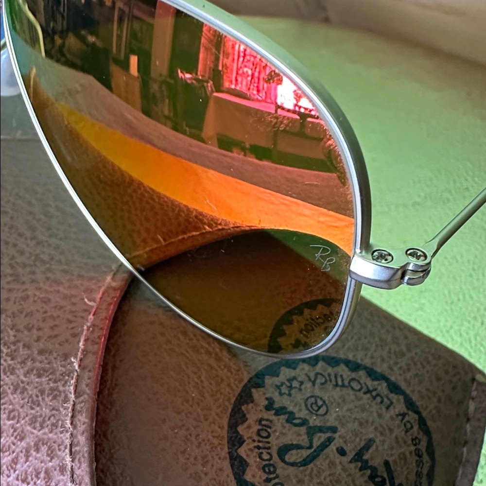 Pink/Orange/Yellow and Gold Aviator RayBans Women’s - Picture 4 of 7